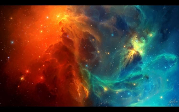 TylerCreatesWorlds, Space, Space art, Nebula, Stars, Galaxy, Digital art HD Wallpaper Desktop Background