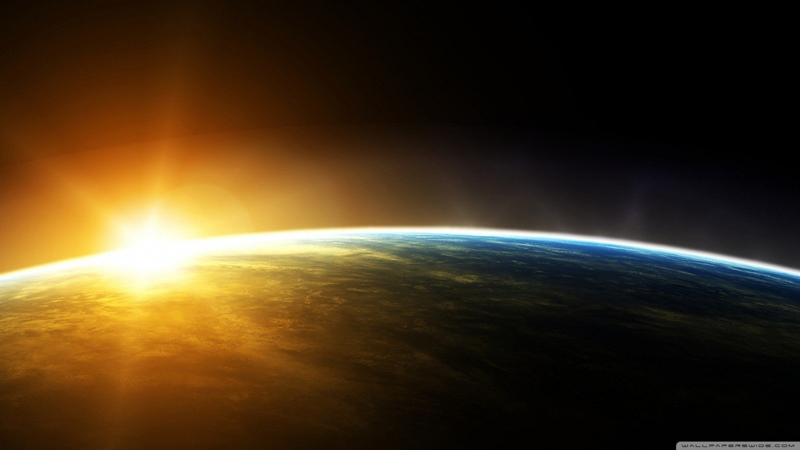 Earth, Sunrise, Space Wallpaper
