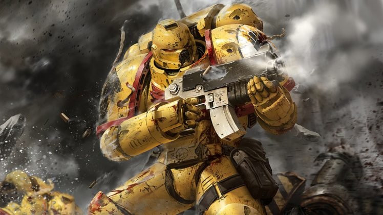 Warhammer 40, 000, Space marines, Imperial Fists HD Wallpaper Desktop Background