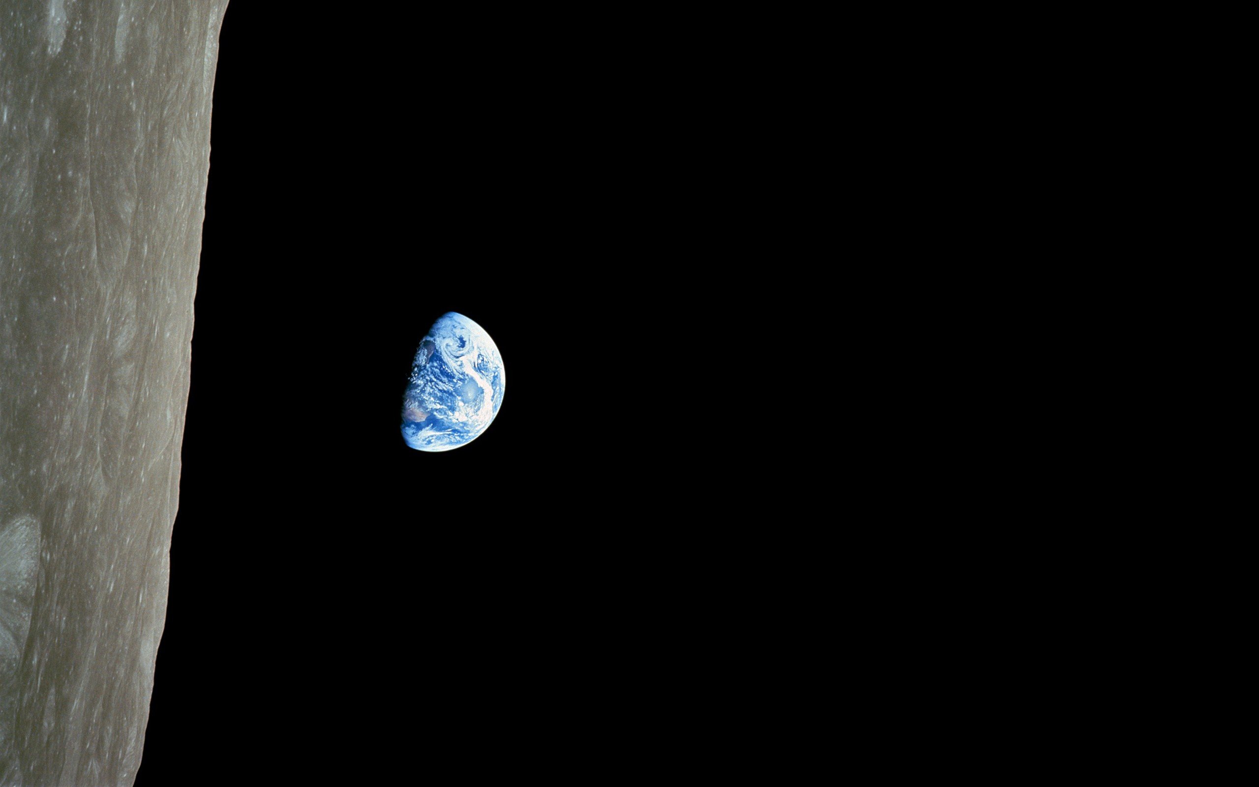 Earth, Moon, Space Wallpaper