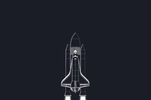 space shuttle, Minimalism, Portrait display