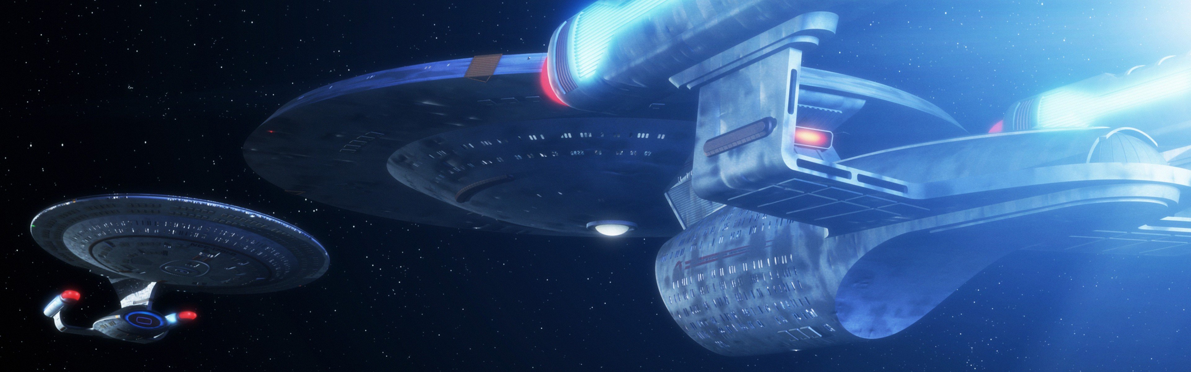 Star Trek, USS Enterprise (spaceship), Dual monitors, Multiple display, Space Wallpaper