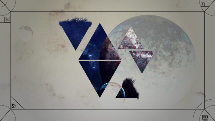 space, Galaxy, White, Poly, Planet HD Wallpaper Desktop Background