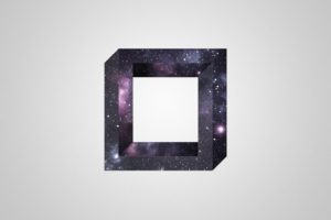 universe, Square, Optical illusion, Simple background, 3d object