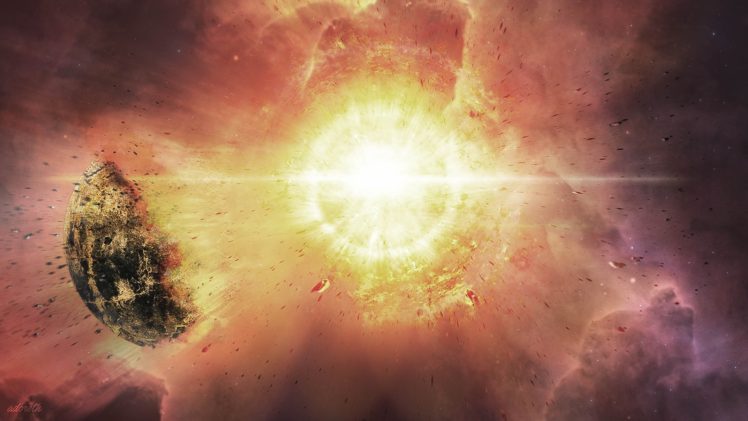 space, Sun, Stars, Nebula, Planet, Explosion HD Wallpaper Desktop Background