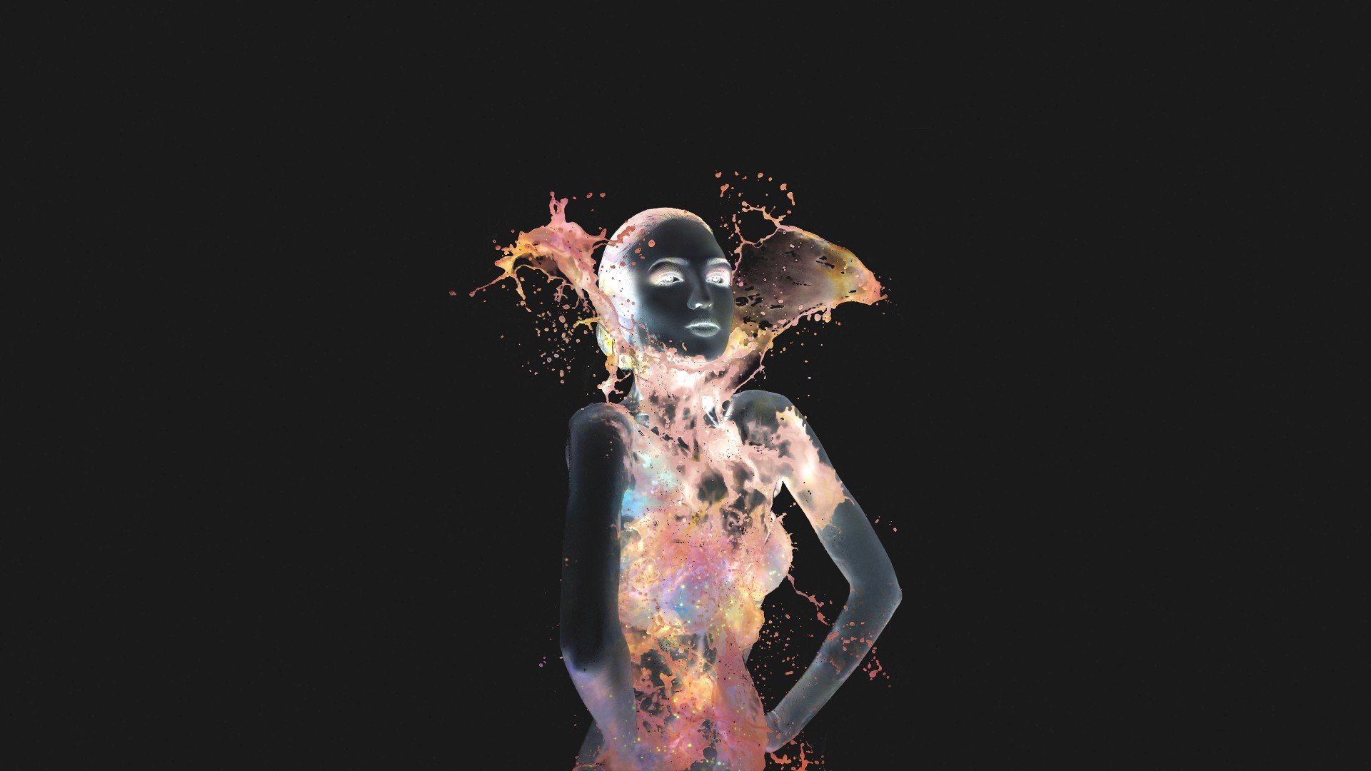 space, Negative, Artistic nude Wallpaper