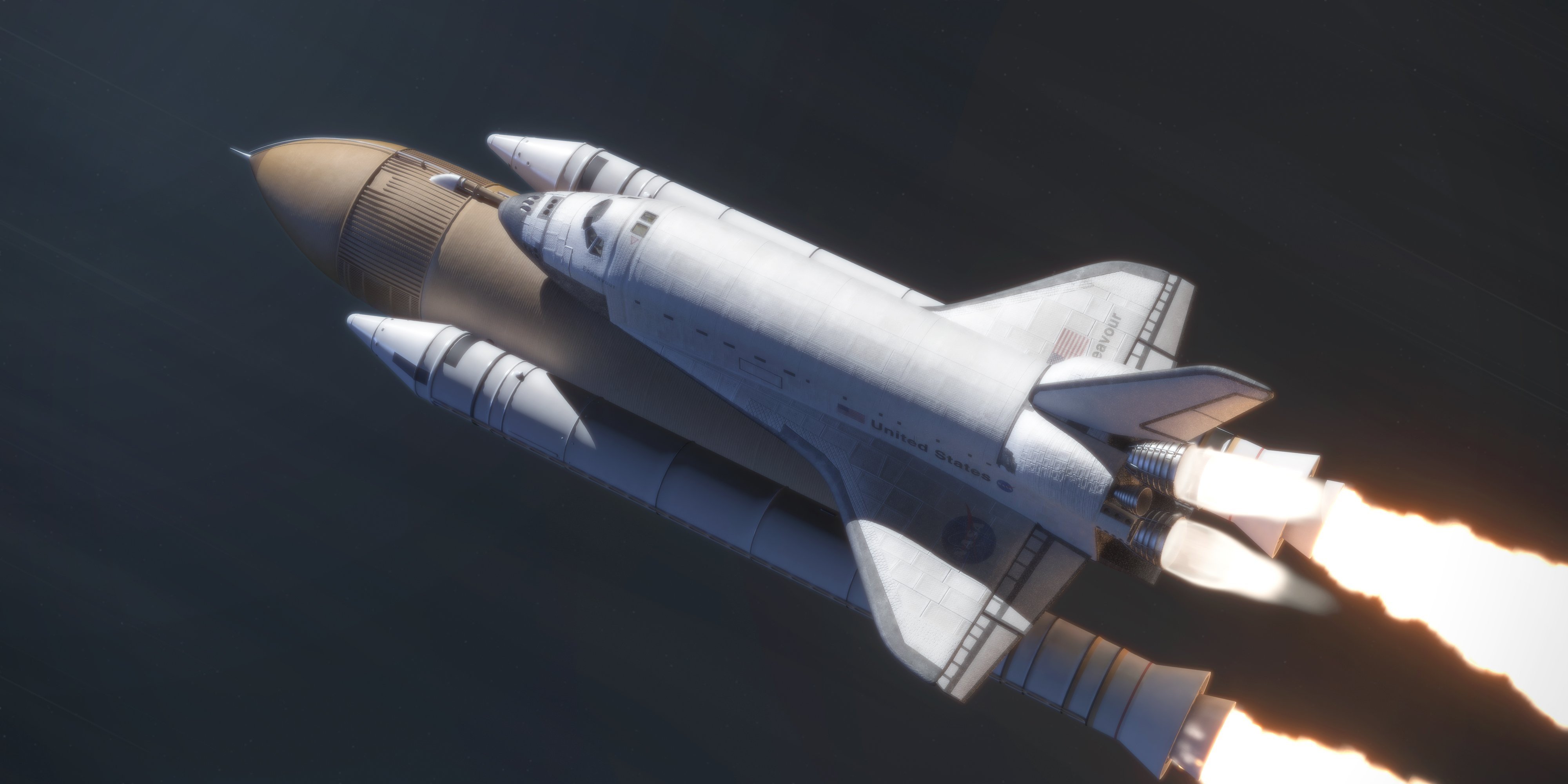 spaceship, Space Shuttle Endeavour, Space shuttle, NASA Wallpaper