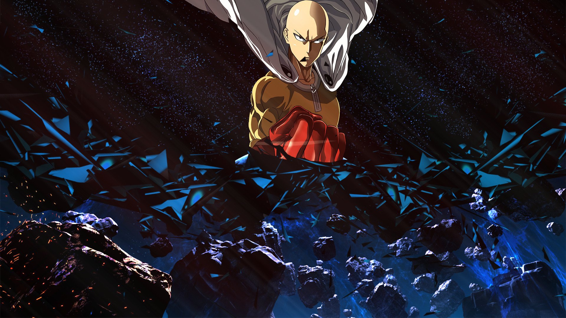 anime, One Punch Man, Saitama, Universe, Space, Power suit HD Wallpapers /  Desktop and Mobile Images & Photos