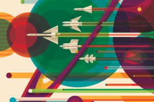space, Planet, Material style, Travel posters, NASA, Science fiction, JPL (Jet Propulsion Laboratory)