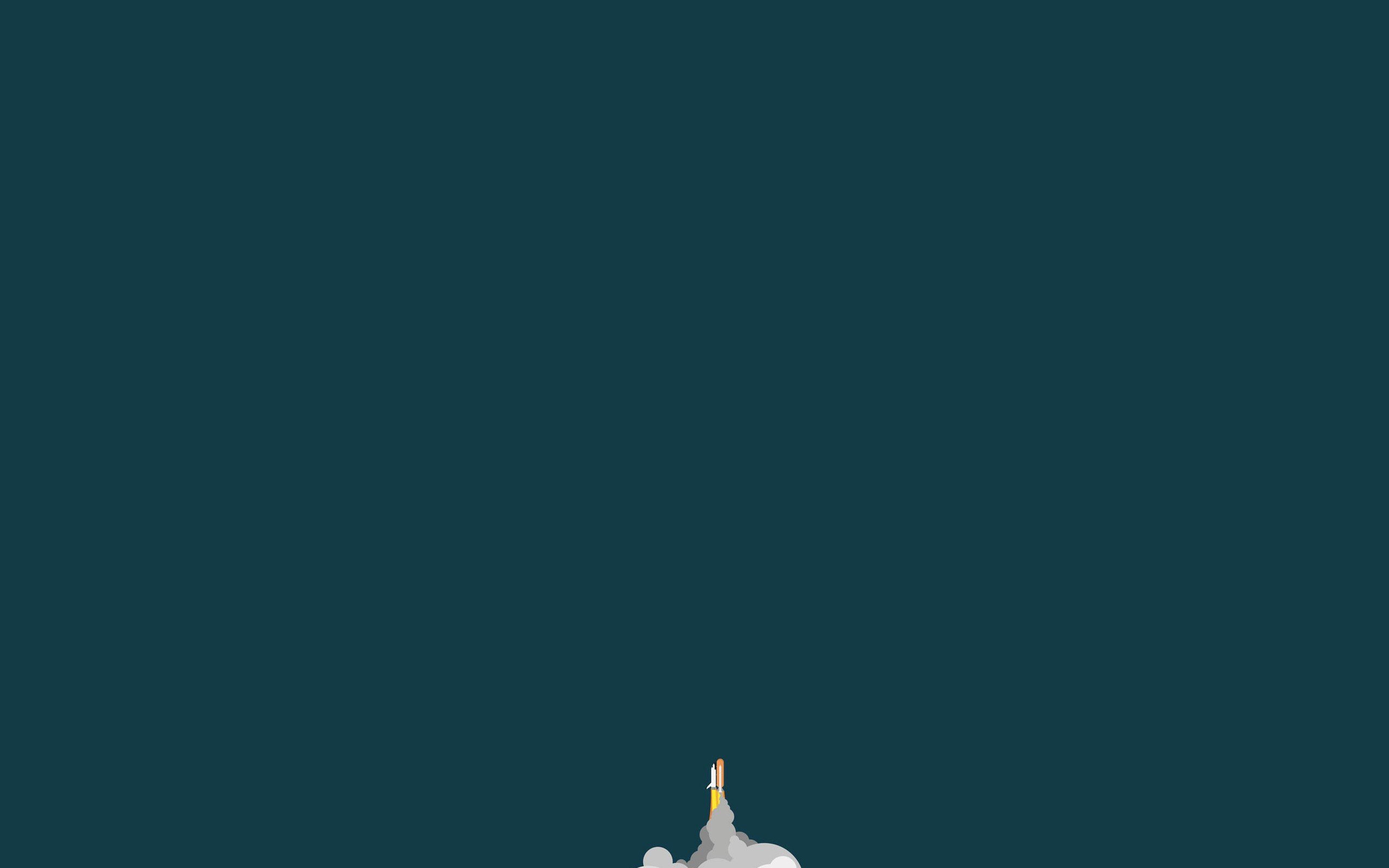 space, Minimalism, Space shuttle, Launch Wallpaper