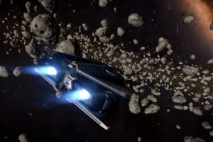 Elite: Dangerous, Space, Spaceship, Planet, Asteroid