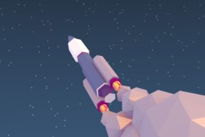 space, Low poly, Rocket