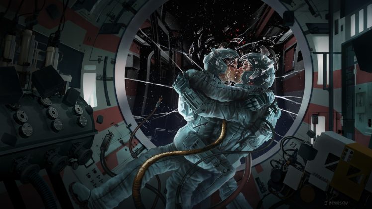Space Suit Astronaut Space Window Stars Artwork Hd Wallpapers