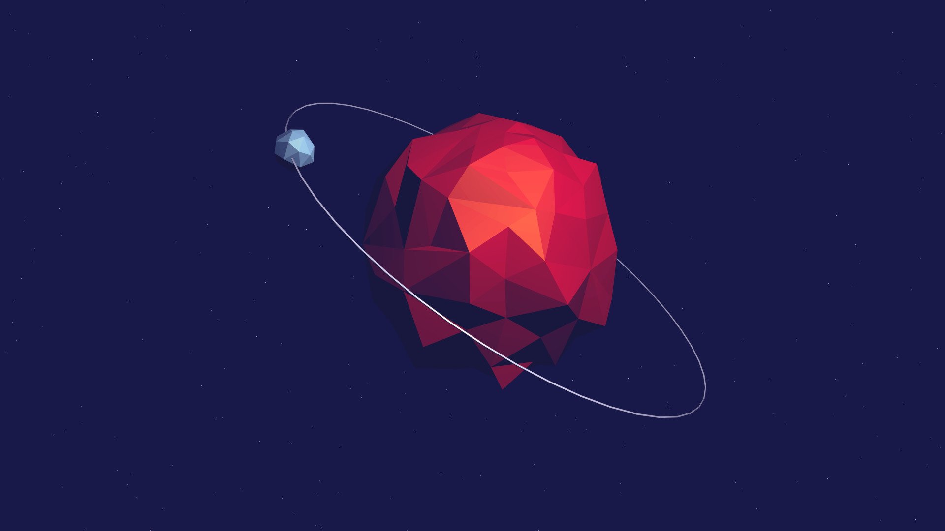 low poly, Space Wallpaper