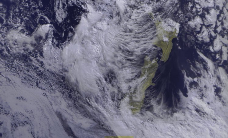 Meteor M N2, Satellite imagery, New Zealand, Space HD Wallpaper Desktop Background