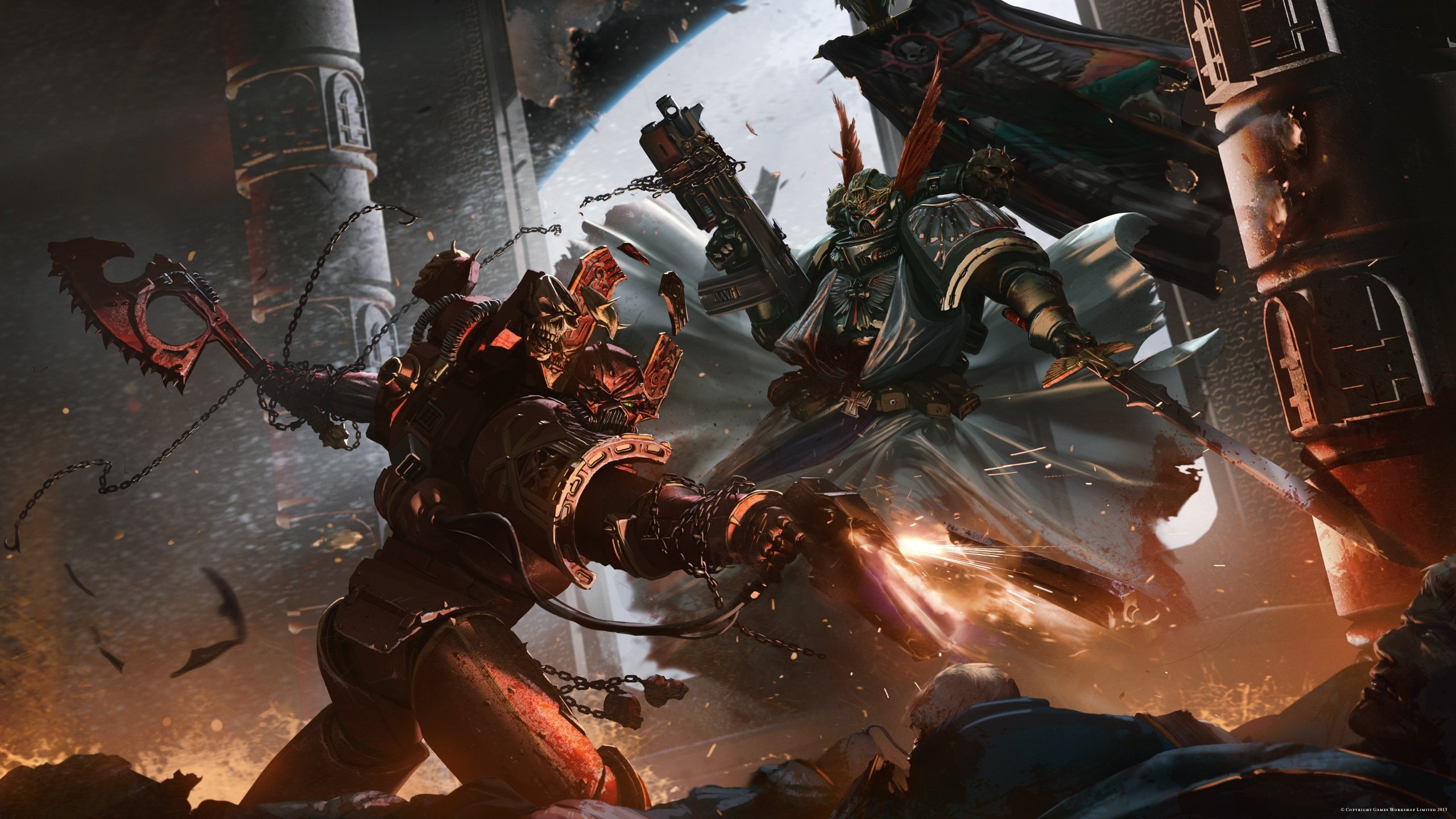 Warhammer 40, 000, Fighting, Chaos Space Marine Wallpaper