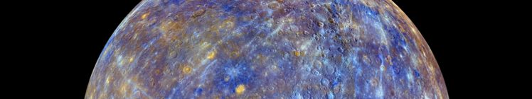 Mercury, Space, NASA, Blue, Gold, Black, MESSENGER, Planet, Sun HD Wallpaper Desktop Background