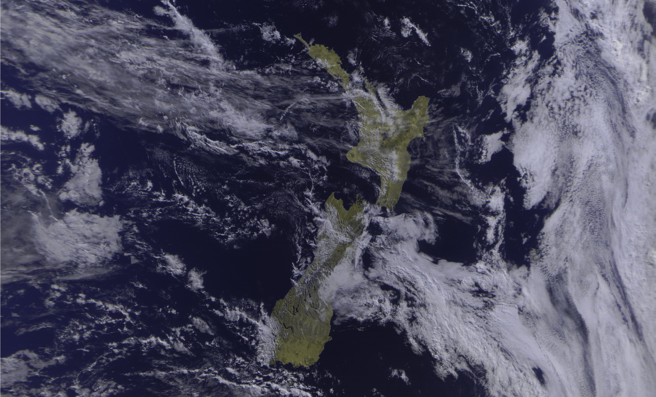 New Zealand, Space, Meteor M N2, Satellite imagery Wallpaper