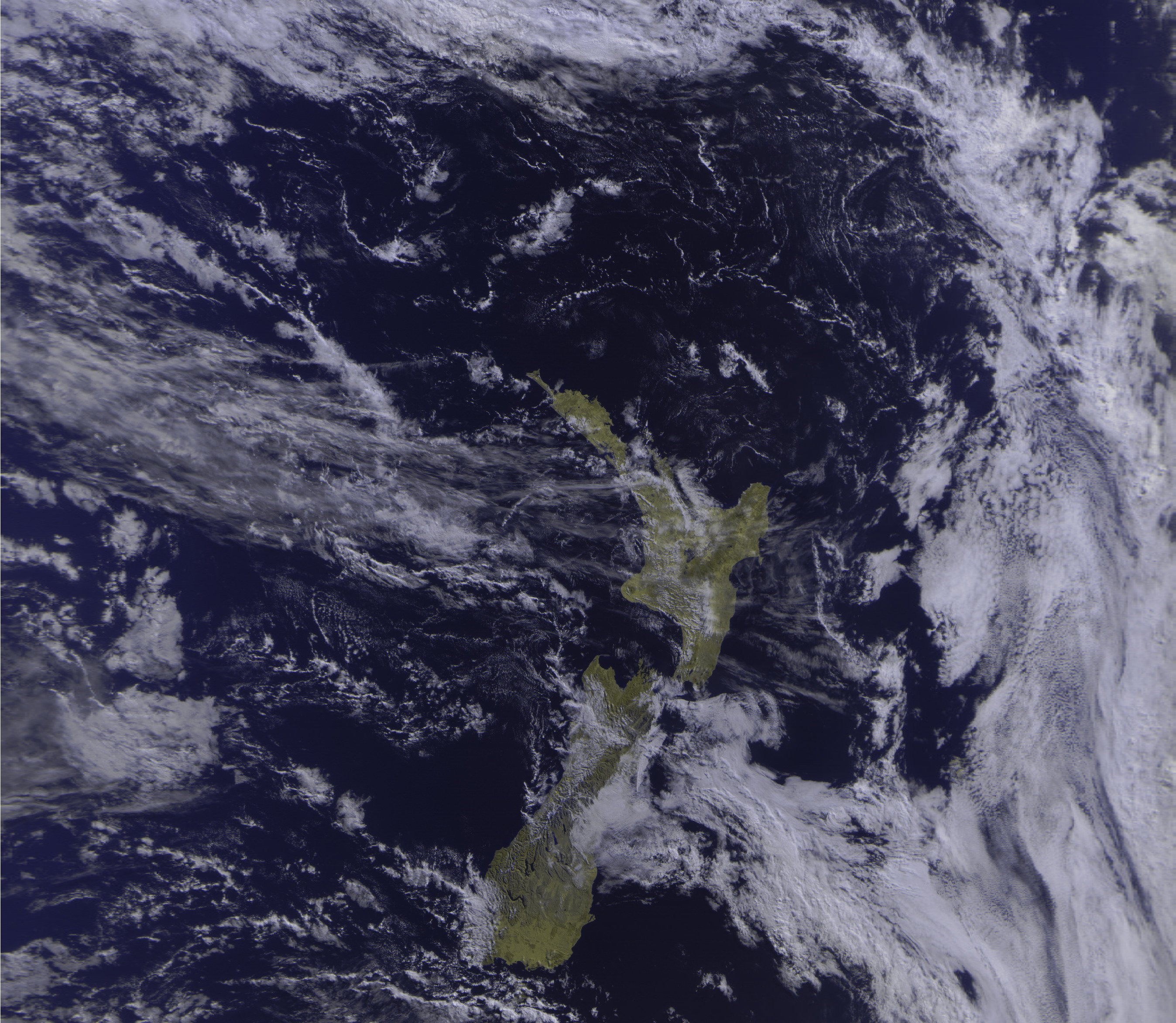 Новая Зеландия снимок из космоса