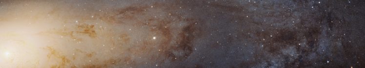 space, Hubble Deep Field, ESA, Nebula, Stars, Suns, Galaxy, Andromeda, Multiple display, Triple screen HD Wallpaper Desktop Background