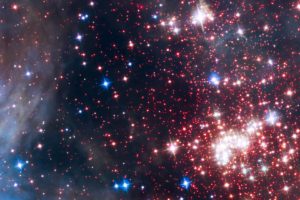 ESA, Space, Galaxy, Suns, Stars, Hubble Deep Field, Westerlund 2, Nebula, Multiple display, Triple screen
