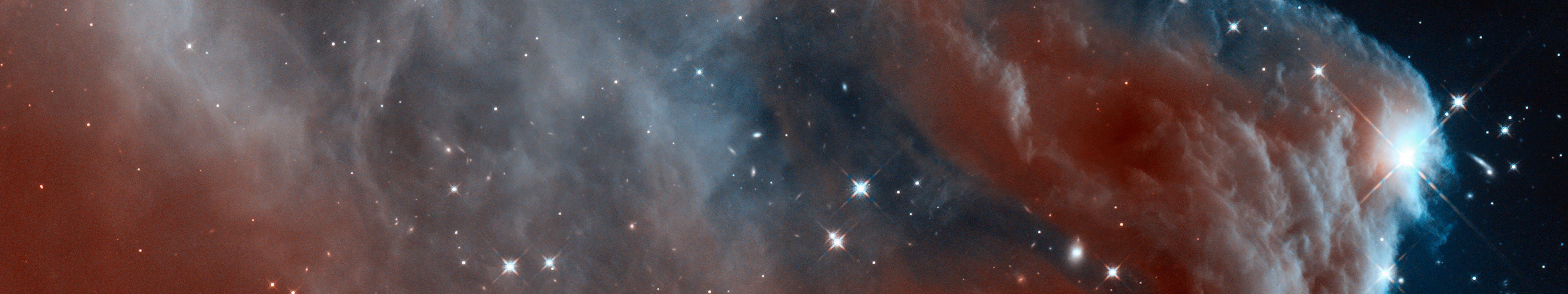 ESA, Hubble Deep Field, Space, Nebula, Stars, Suns, Galaxy, Horsehead Nebula, Triple screen, Multiple display Wallpaper