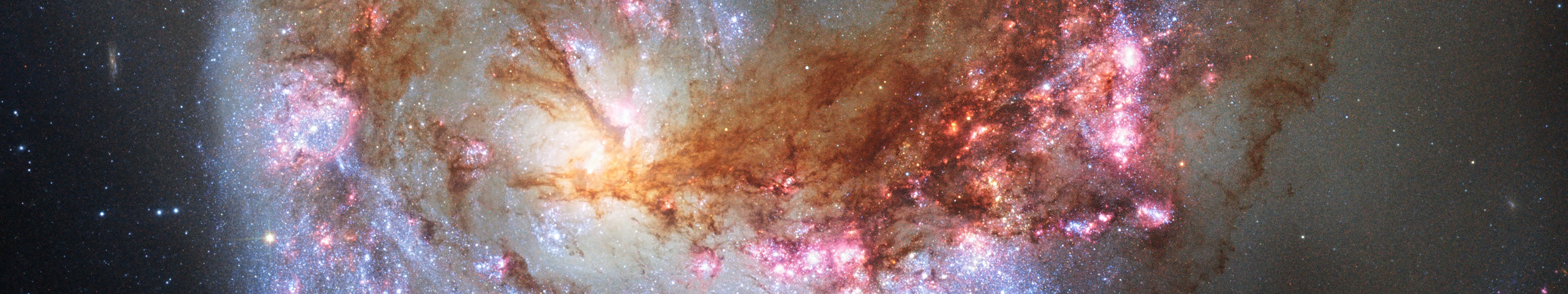 ESA, Space, Nebula, Hubble Deep Field, Stars, Suns, Galaxy, Antennae Galaxies, Triple screen, Multiple display Wallpaper