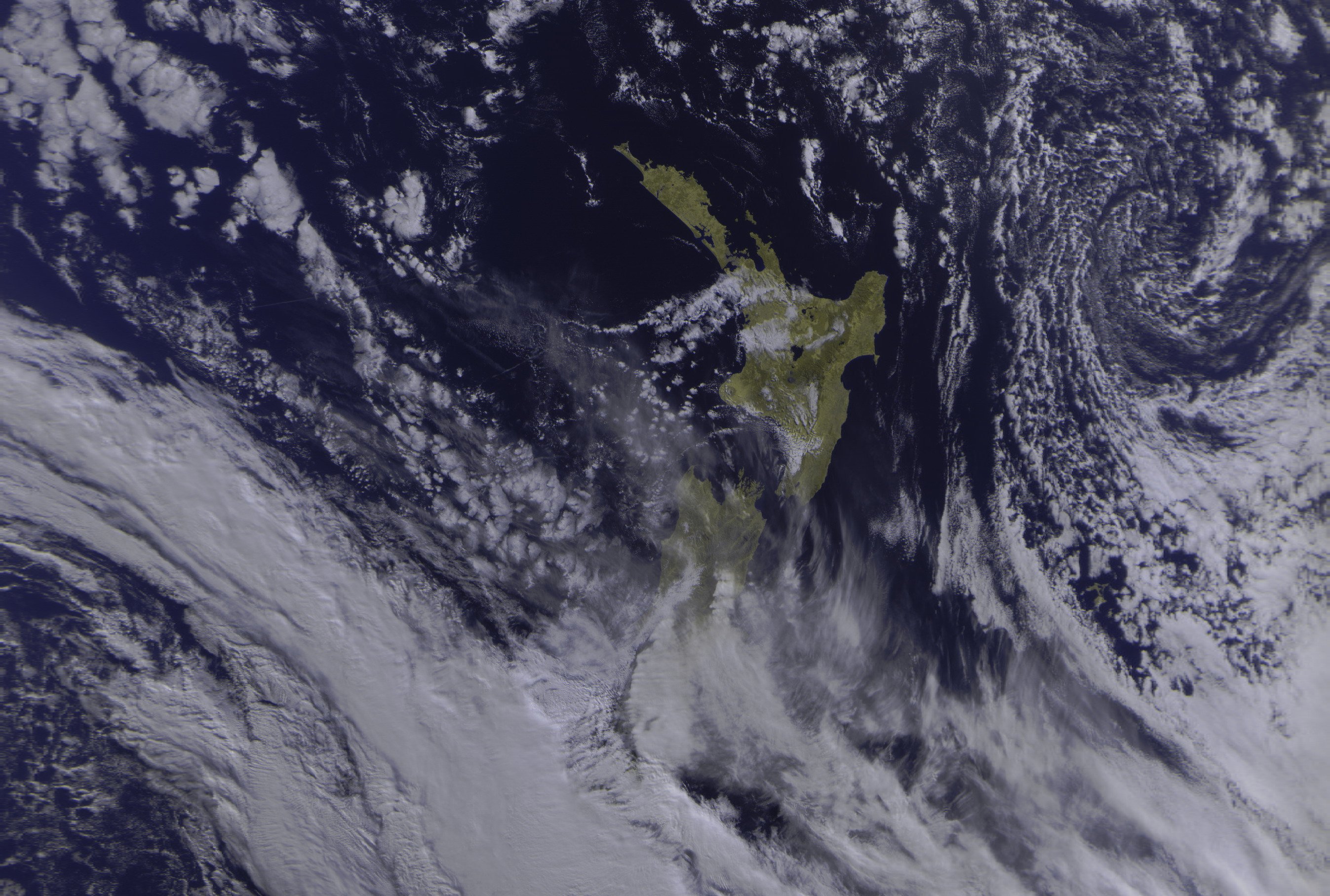 New Zealand, Meteor M N2, Satellite imagery, Space Wallpaper