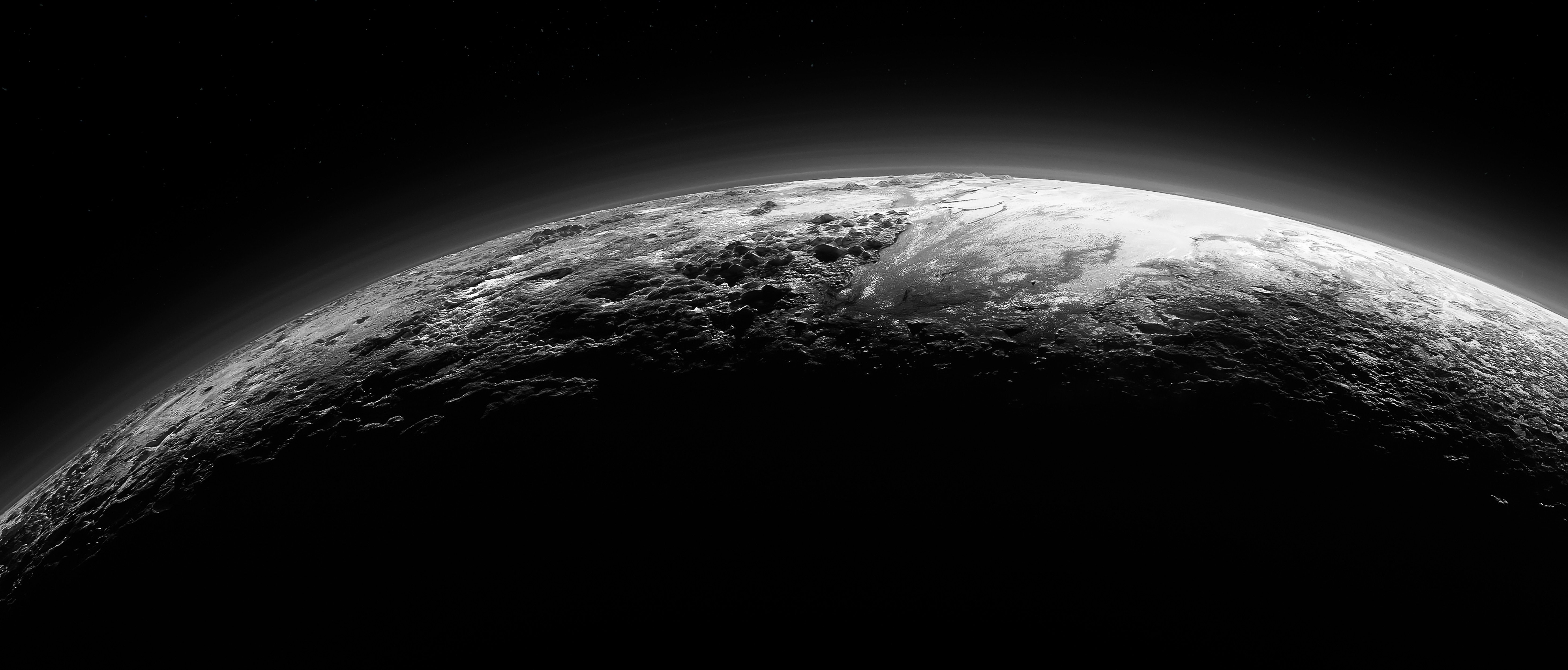Pluto, Space, Planet, Monochrome Wallpaper