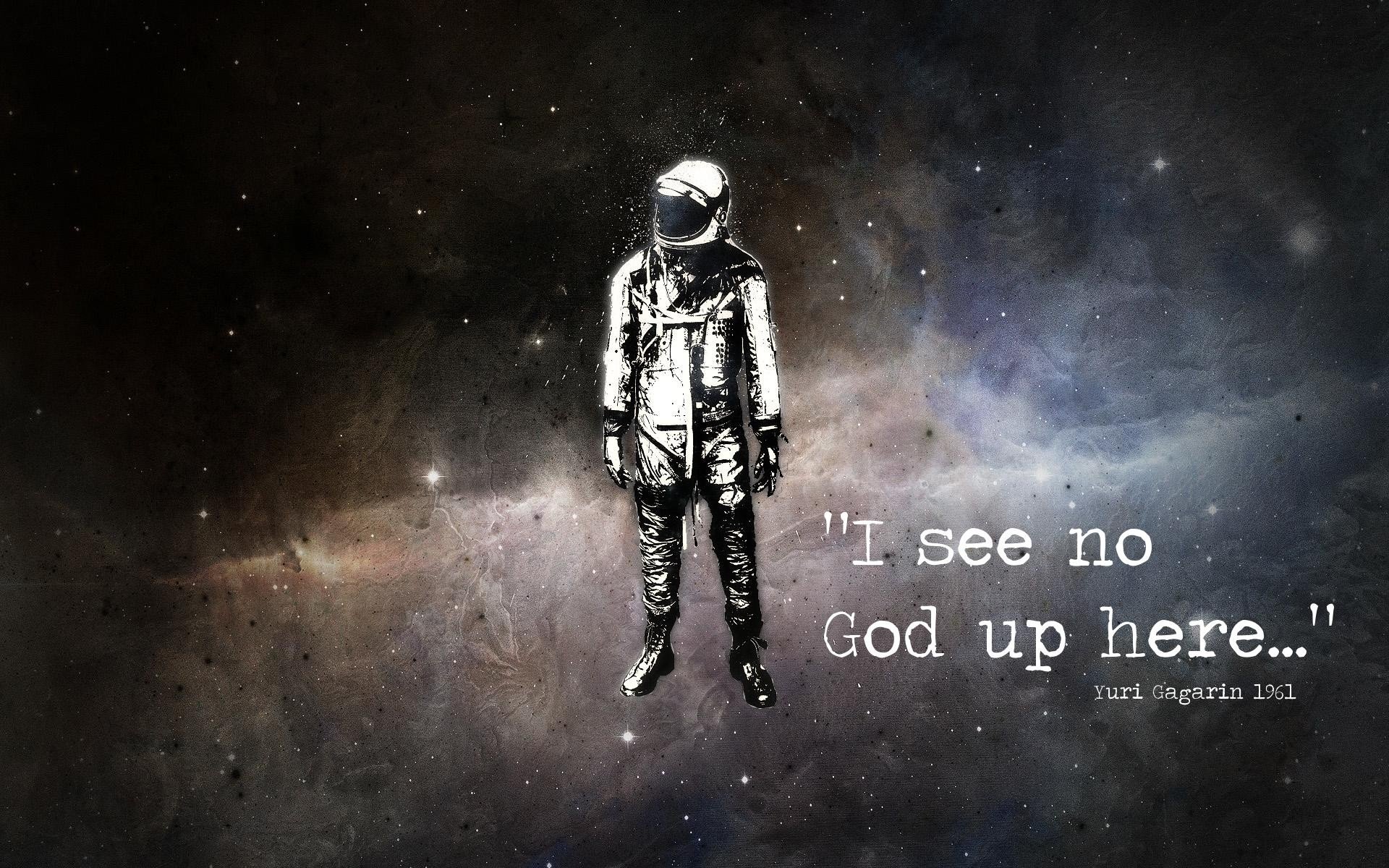 astronaut, Yuri Gagarin, Religion, Space, Quote, Sophistry Wallpaper