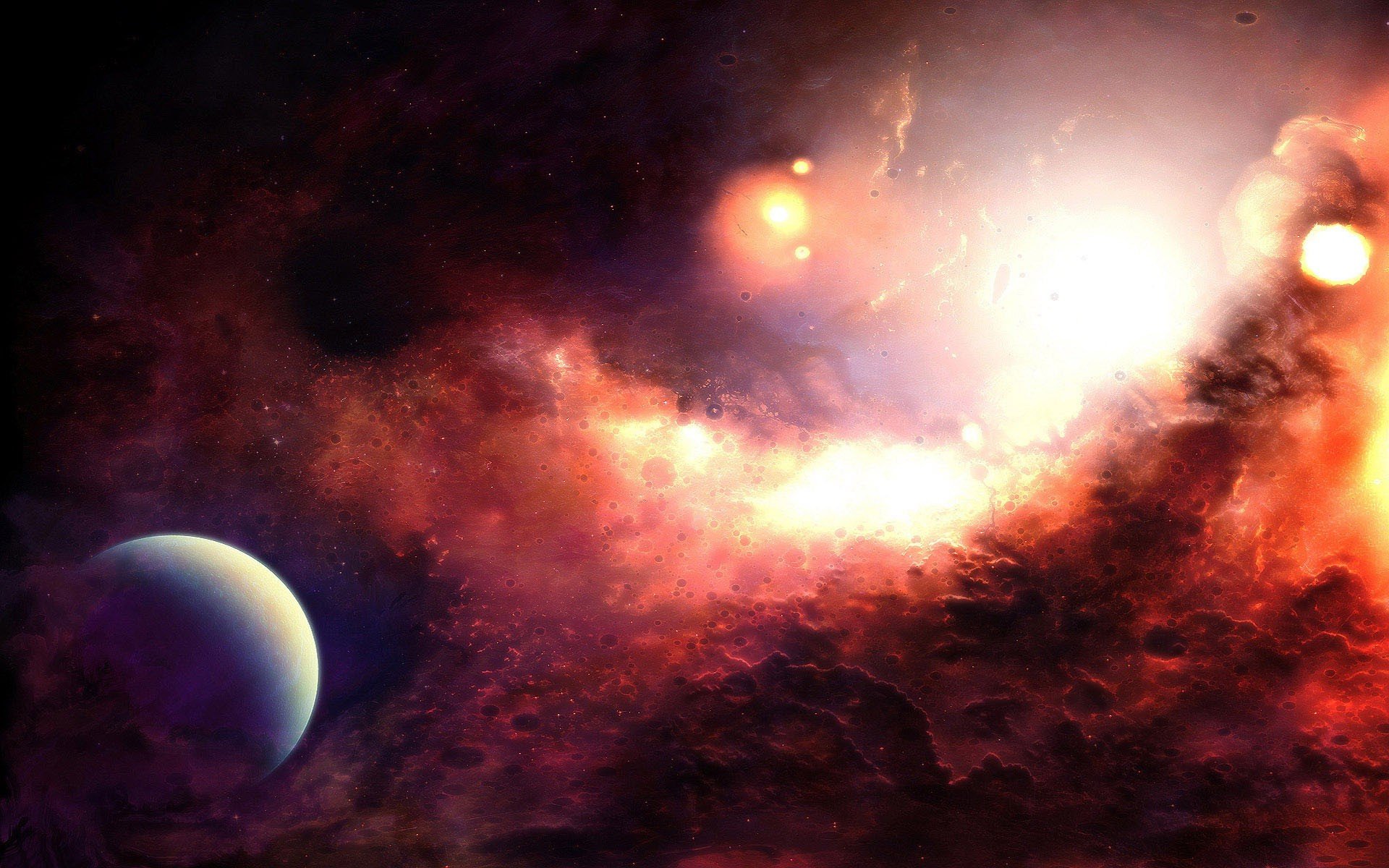 space, Galaxy, Planet, Gas giant Wallpaper