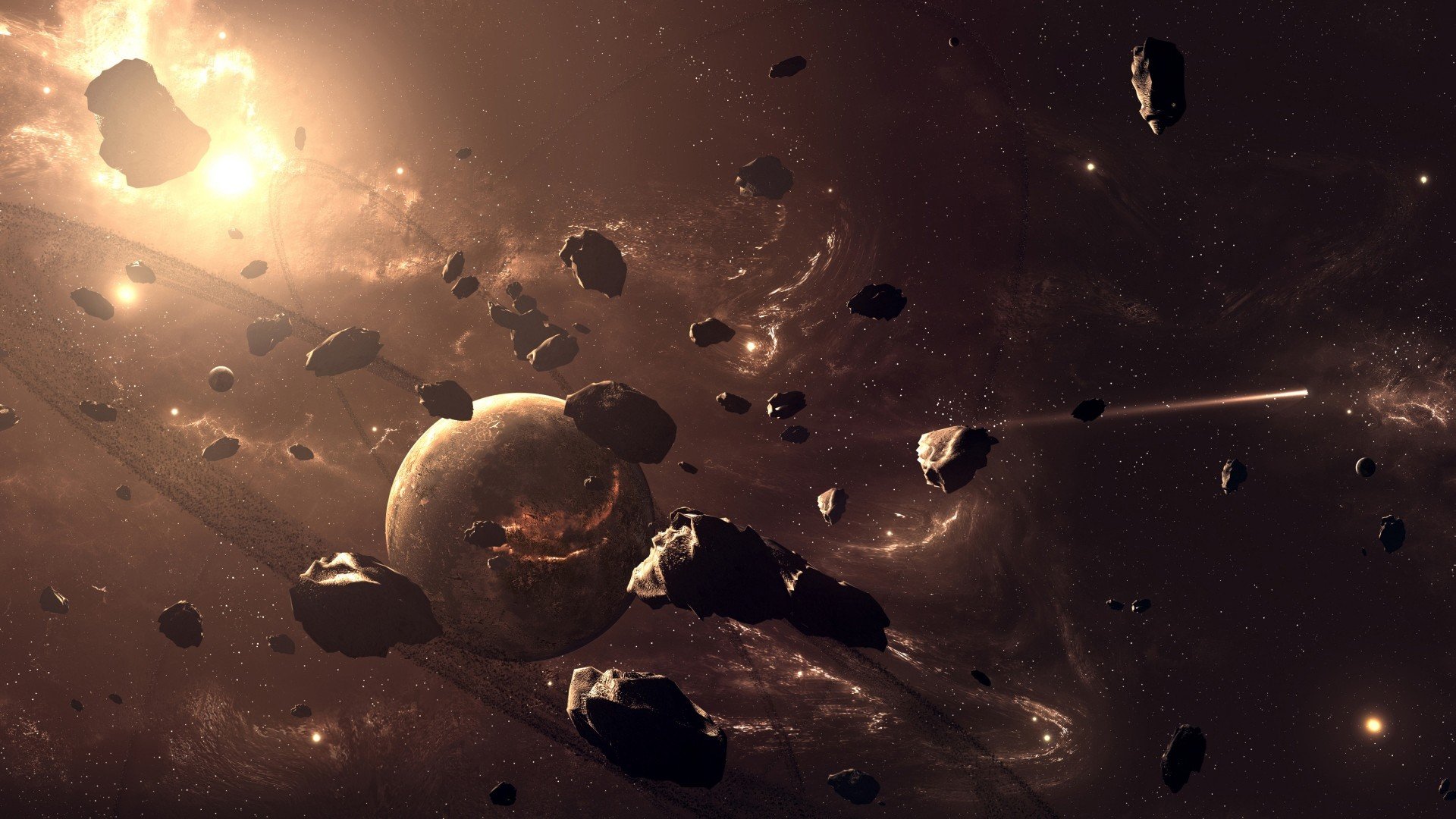space, Asteroid Wallpaper