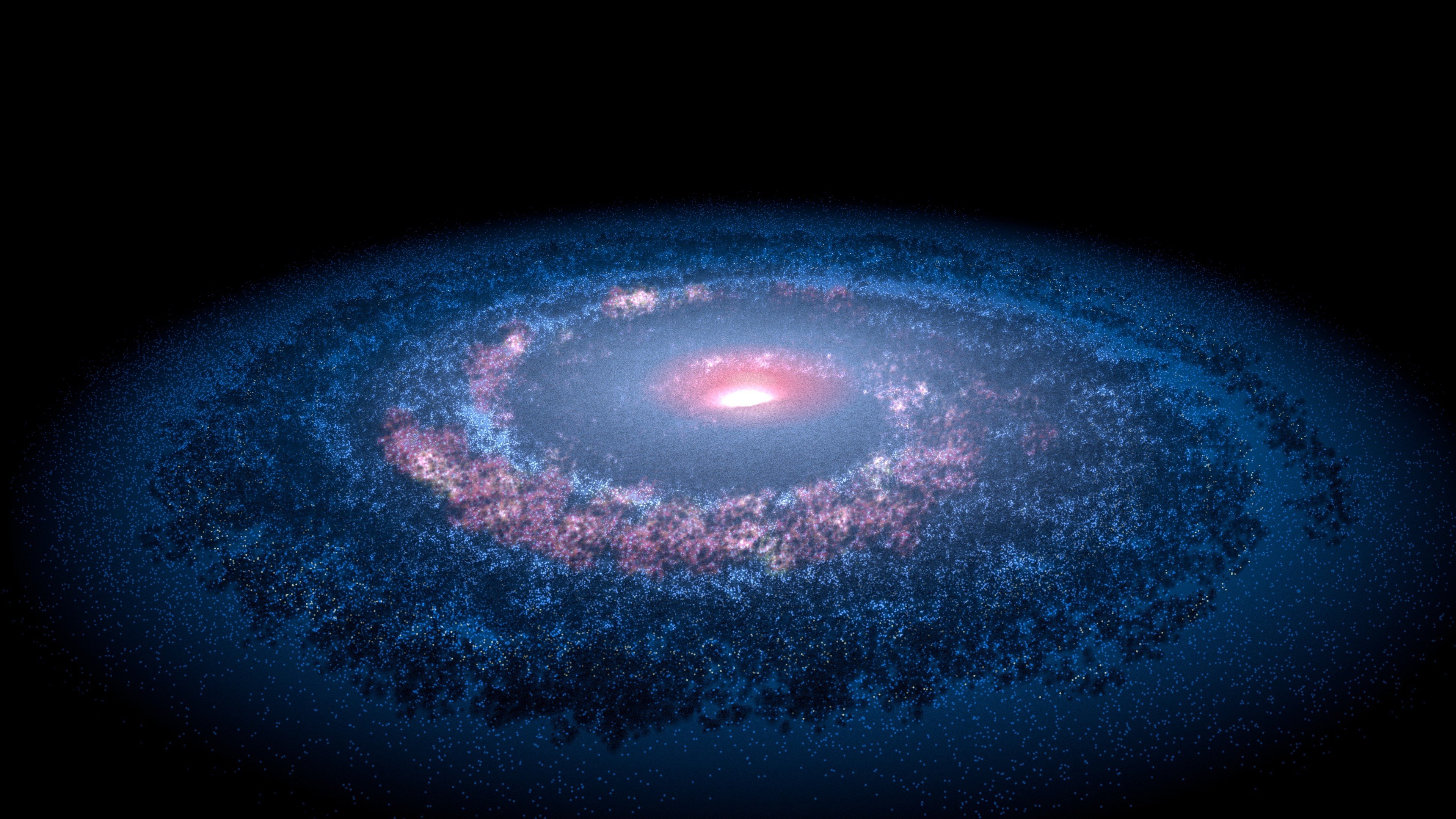 Black Background Digital Art Universe Space Milky Way Ellipses Blue Hd Wallpapers Desktop And Mobile Images Photos