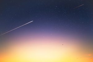 sky, Space, Sunset, Planes, Science fiction, Stars, Night, Space art, Atmosphere
