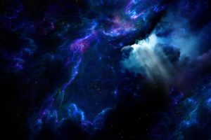 space, Nebula, Blue, Violet, White