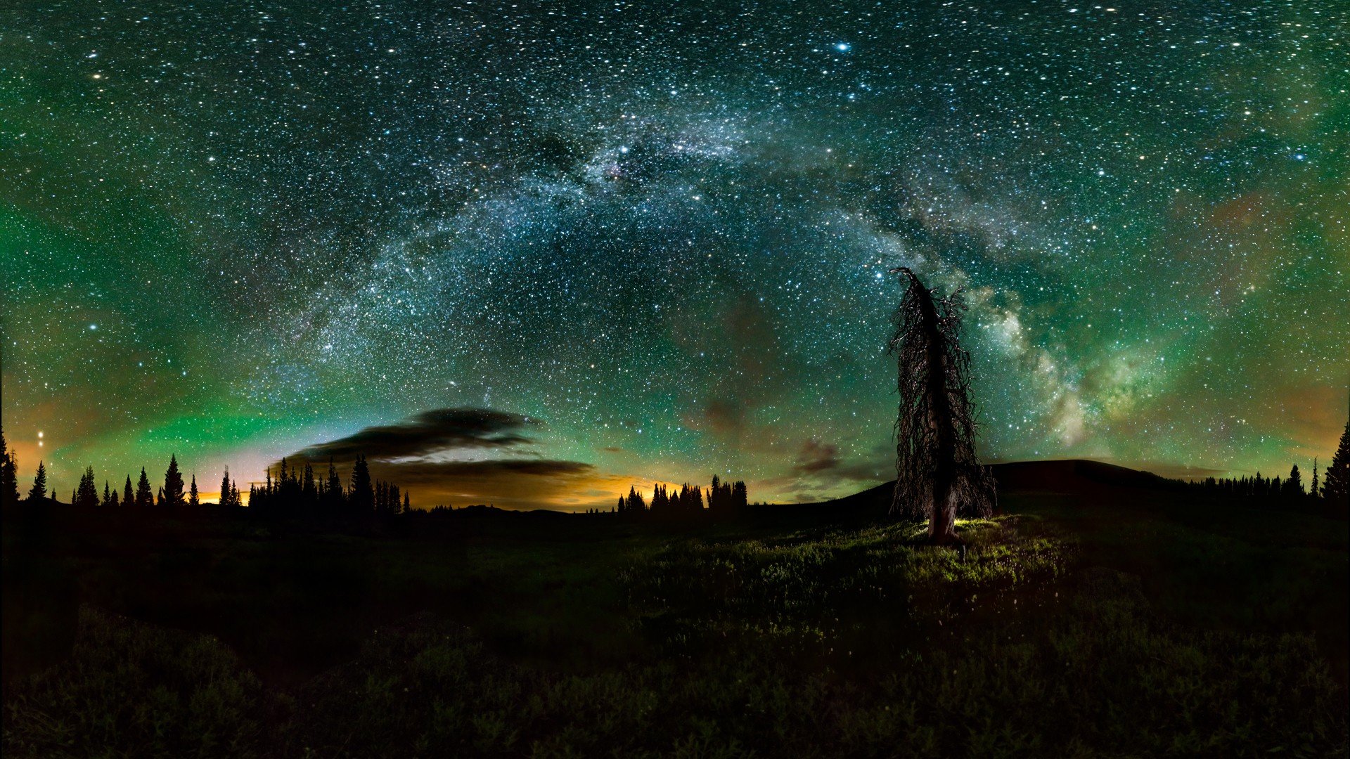 landscape, Sky, Stars, Nature, Space art, Space HD Wallpapers / Desktop and  Mobile Images & Photos