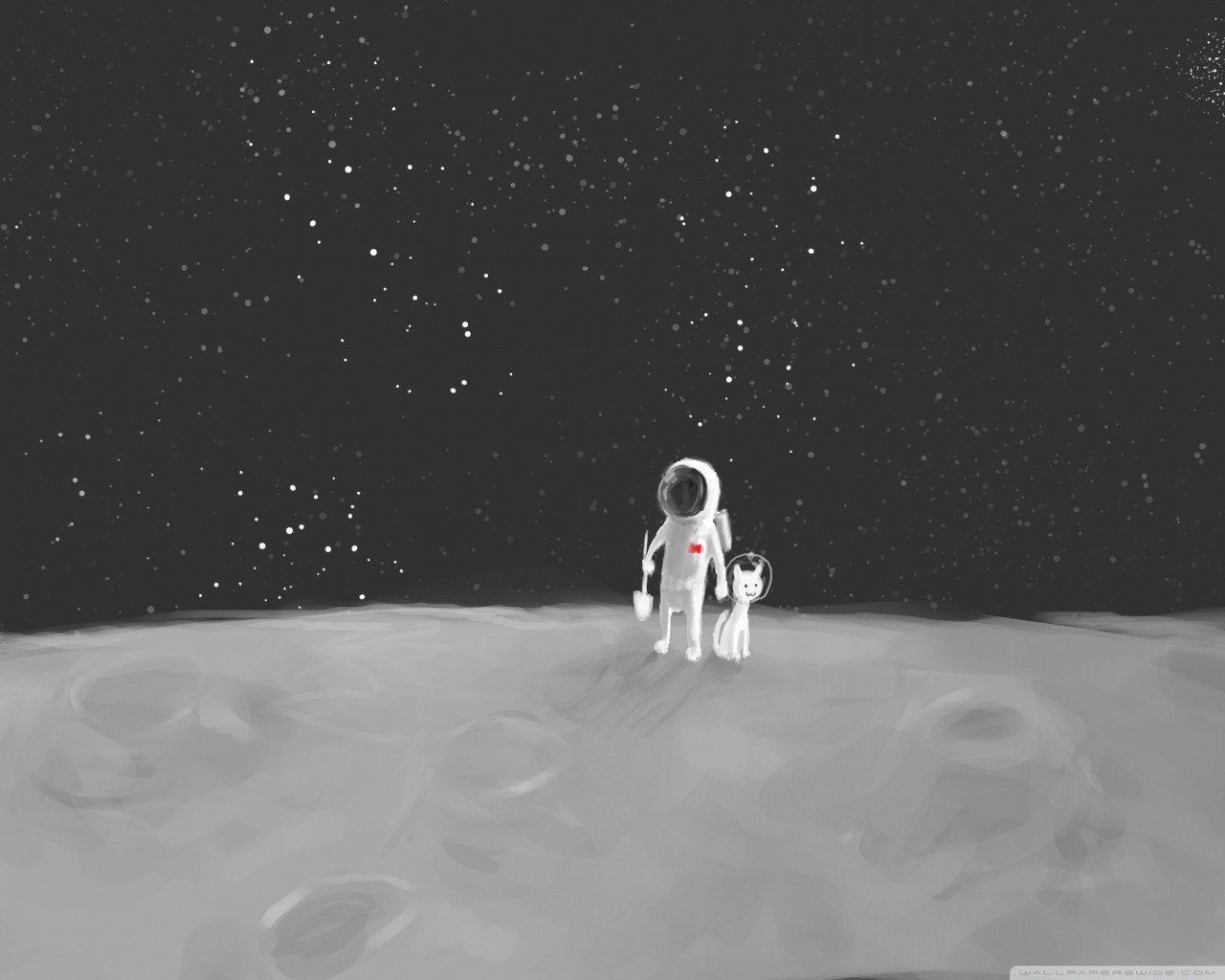 astronaut, Pet, Space Wallpaper