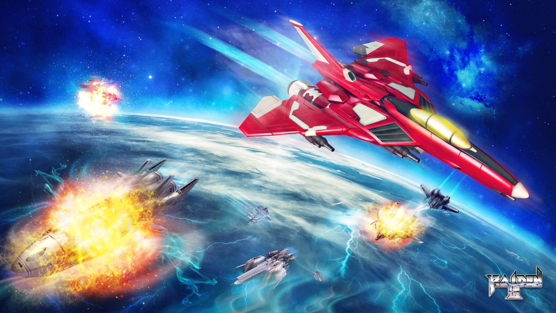 Raiden III, Ship, Spaceship, Space, Planet, War, Jet fighter, Video games Wallpaper