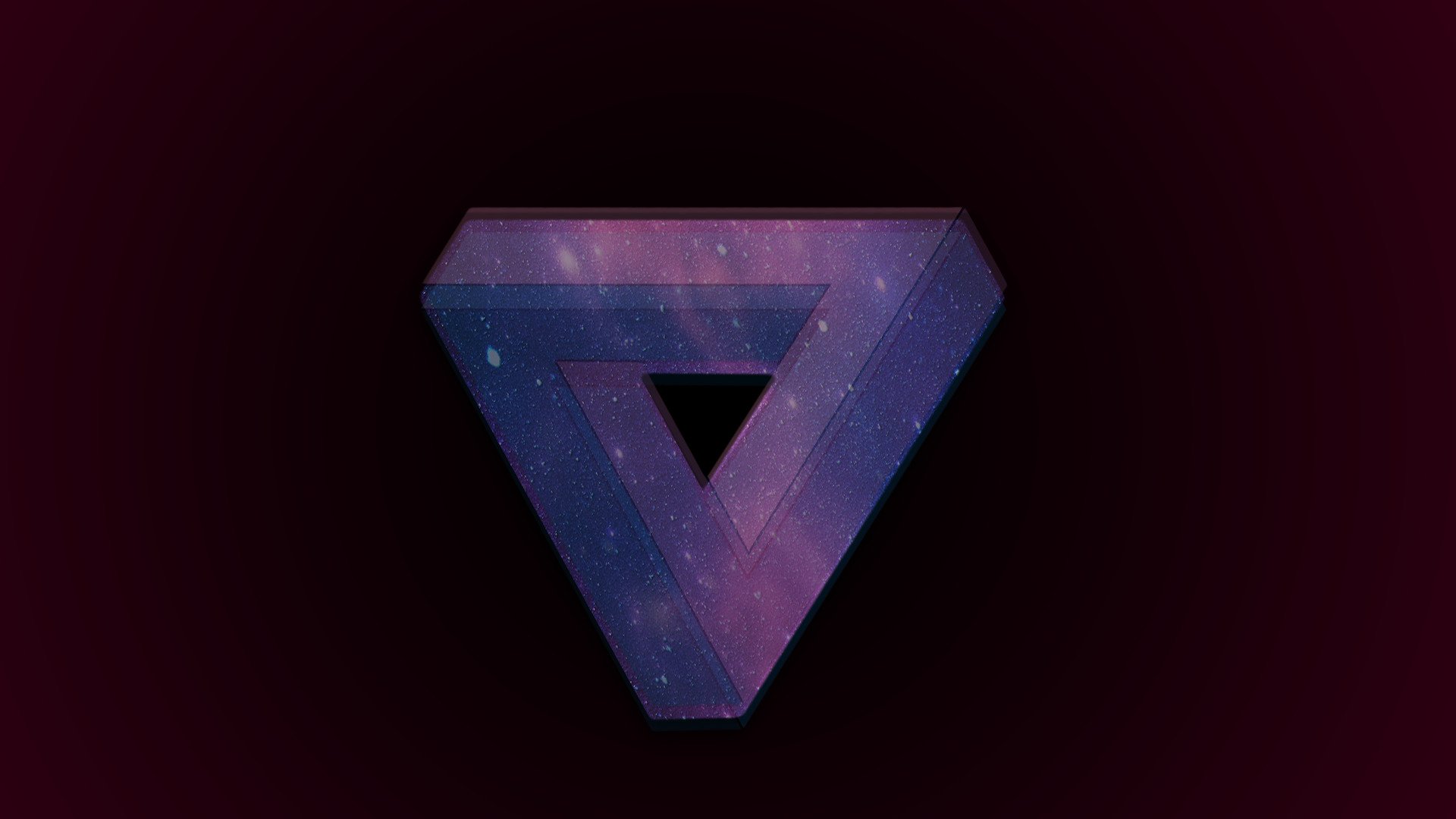 triangle, Space, Penrose triangle, 3D Wallpaper