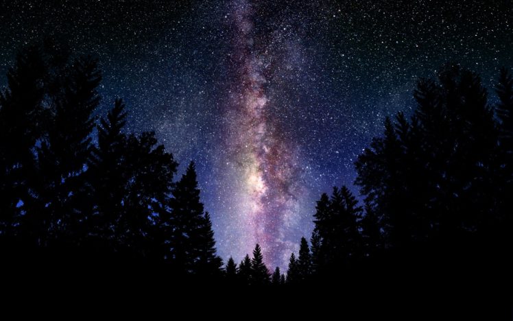 space, Silhouette, Stars HD Wallpaper Desktop Background