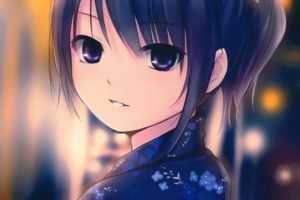 anime girls, Traditional clothing, Coffee Kizoku, Original characters