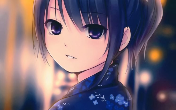 anime girls, Traditional clothing, Coffee Kizoku, Original characters HD Wallpaper Desktop Background