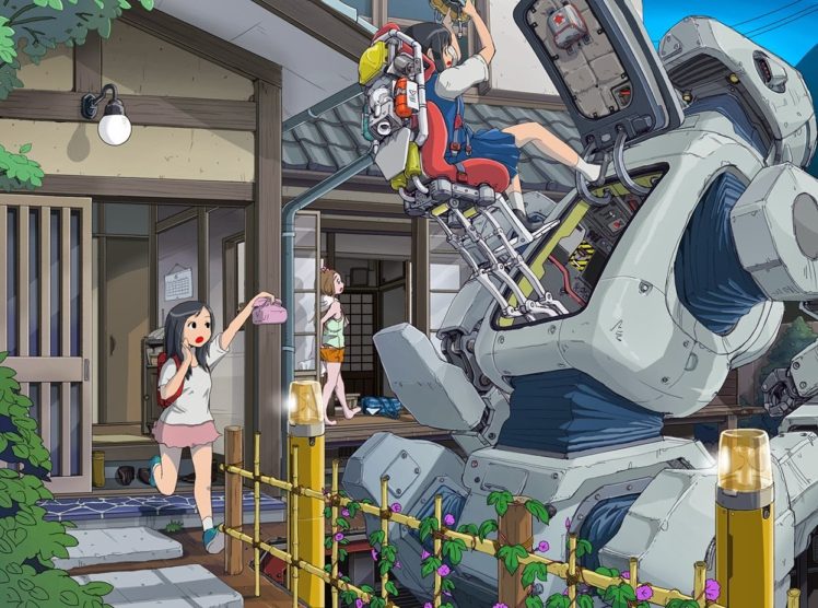 anime, Mech, Original characters HD Wallpaper Desktop Background