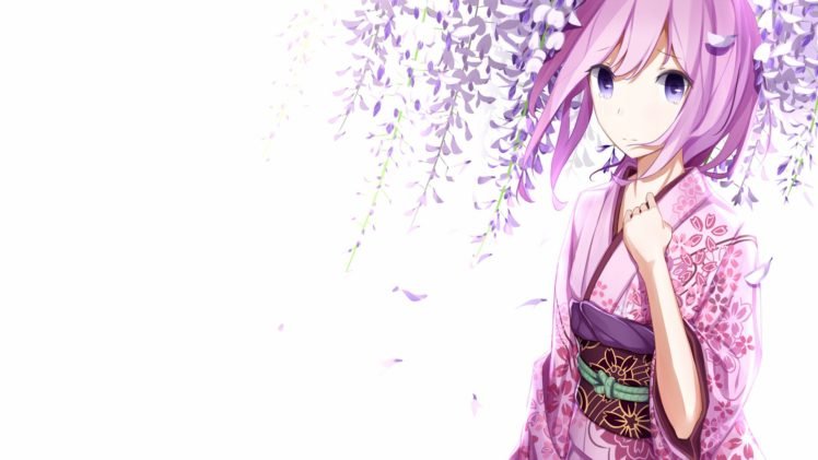 anime girls, Kimono, Traditional clothing, Vocaloid, Megurine Luka HD Wallpaper Desktop Background