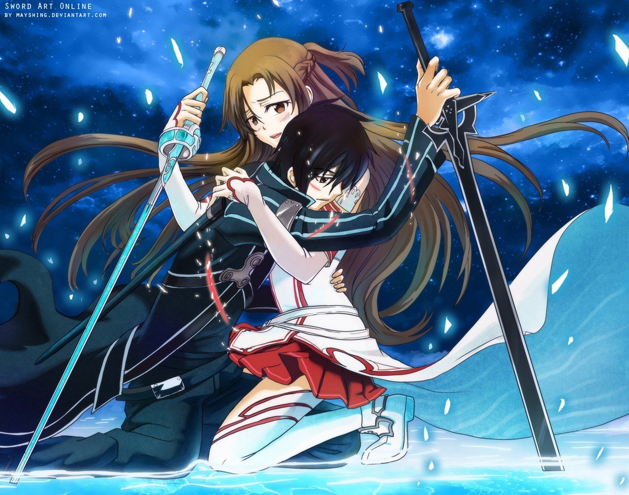 Sword Art Online, Yuuki Asuna, Kirigaya Kazuto, Anime Wallpaper