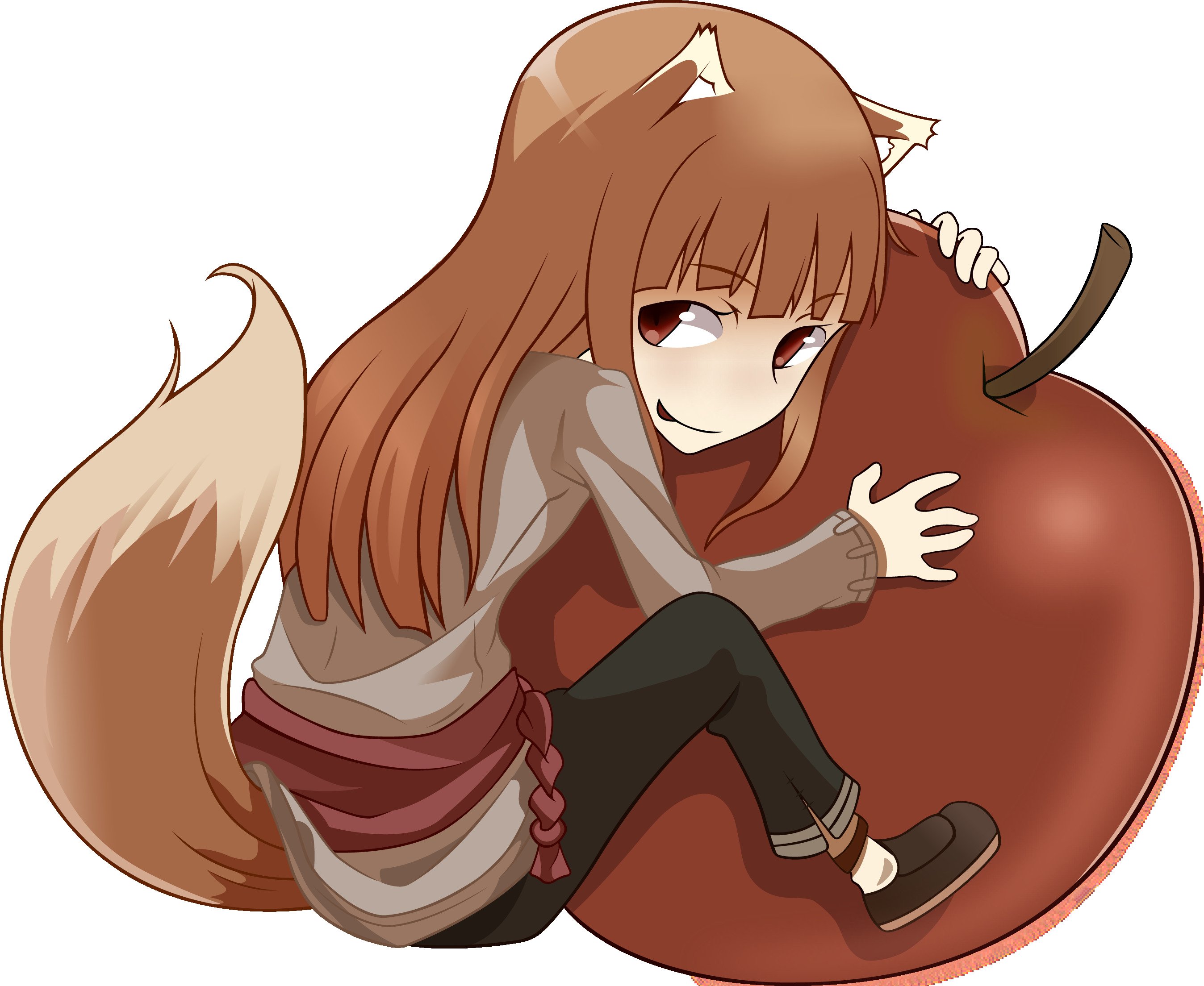 Spice and Wolf, Holo, Anime vectors Wallpaper