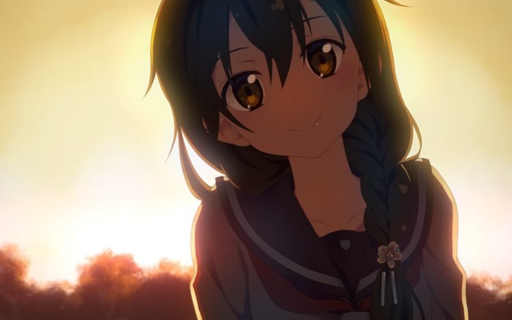 anime girls, School uniform, Original characters, Anime, Braids HD Wallpaper Desktop Background