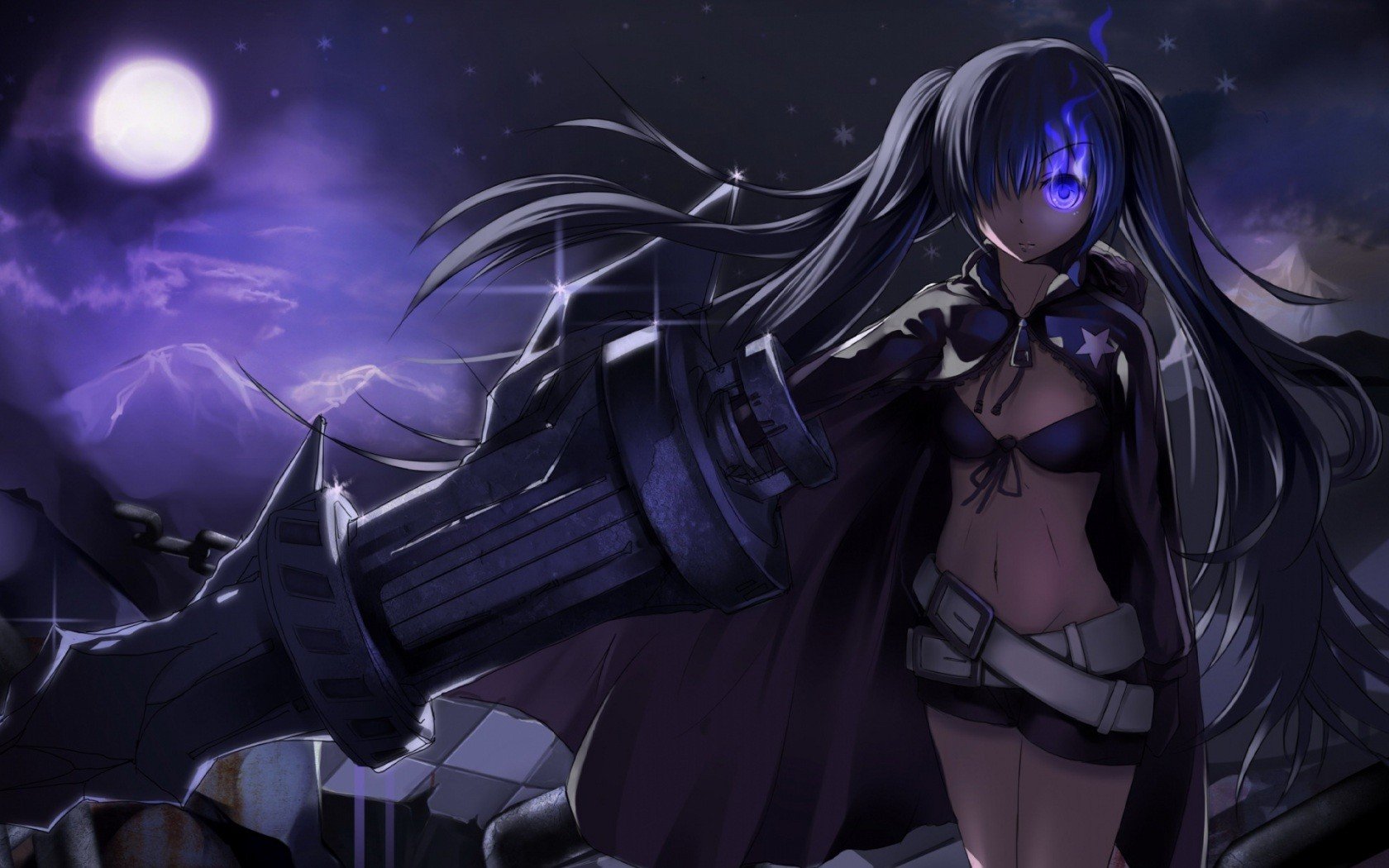 Black Rock Shooter, Anime girls, Anime, Weapon, Strength (Black Rock Shooter) Wallpaper