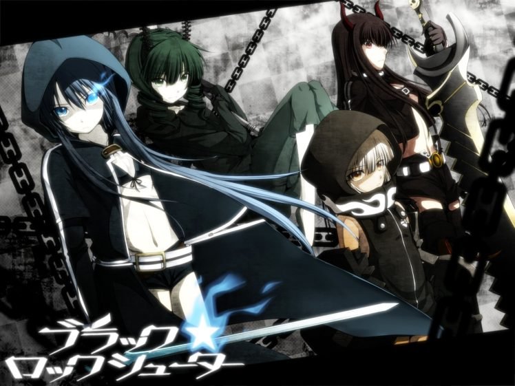 Black Rock Shooter, Anime girls, Anime, Dead Master, Black Gold Saw, Strength (Black Rock Shooter) HD Wallpaper Desktop Background
