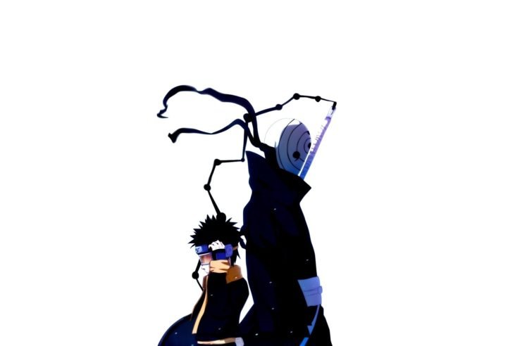 Naruto Shippuuden, Manga, Anime, Tobi, Uchiha Obito, White background HD Wallpaper Desktop Background